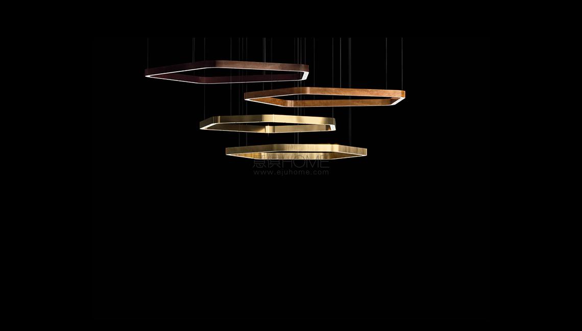 Light Ring Horizontal Polygonal吊灯